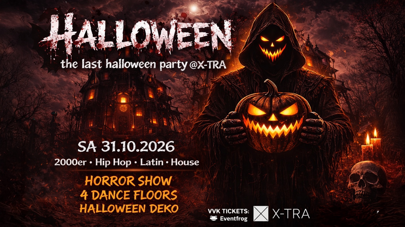 THE LAST HALLOWEEN @ X-TRA | 90er Party, Konzerte & Clubnights im X-TRA ...